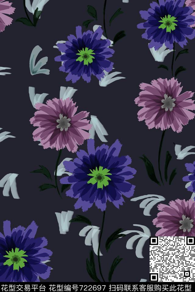小碎花乱花花瓣数码印花华亿平台下载（图片编号: 722697） - 瓦栏（Walan）