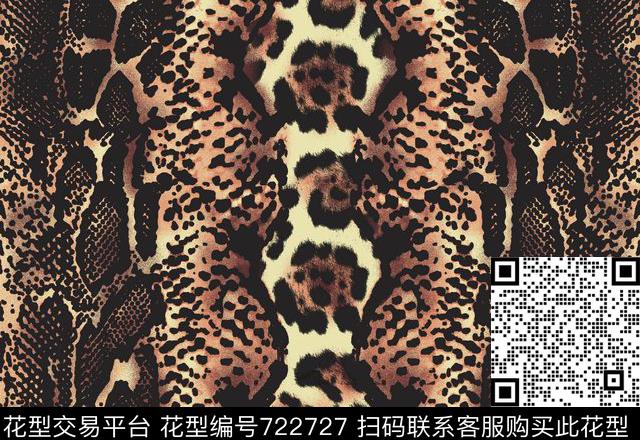 欧美风格动物纹欧美传统印花华亿平台下载（图片编号: 722727） - 瓦栏（Walan）