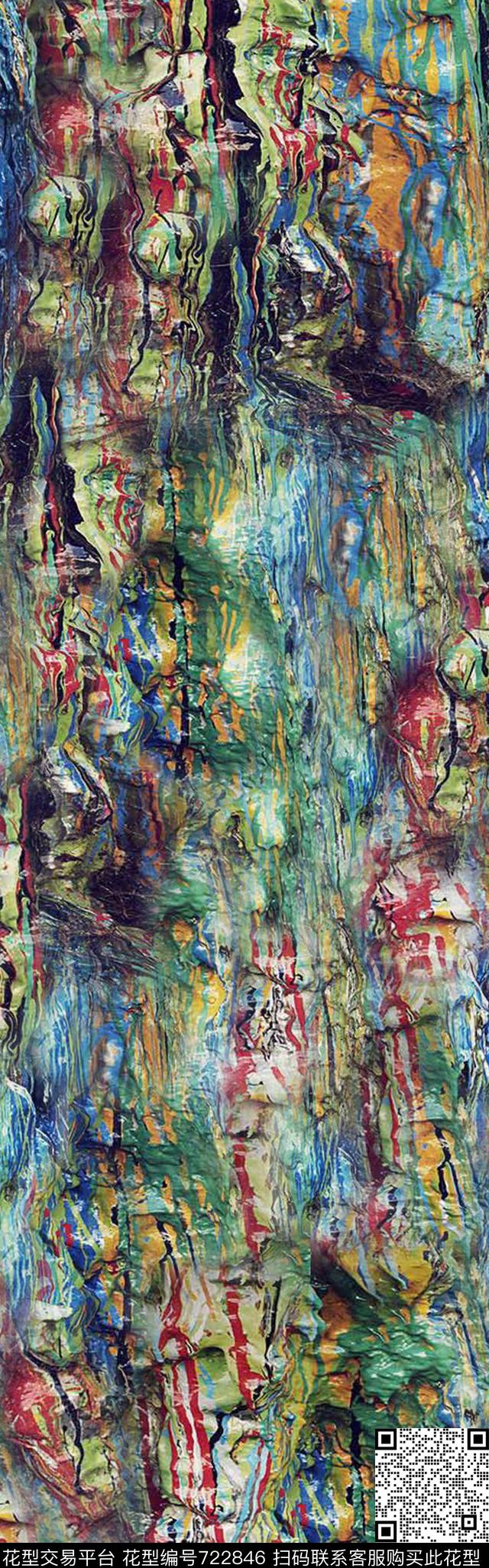 泼墨树皮大理石数码印花华亿平台下载（图片编号: 722846） - 瓦栏（Walan）