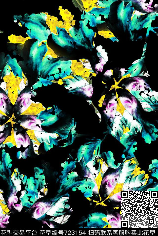 花卉女装鱼数码印花华亿平台下载（图片编号: 723154） - 瓦栏（Walan）