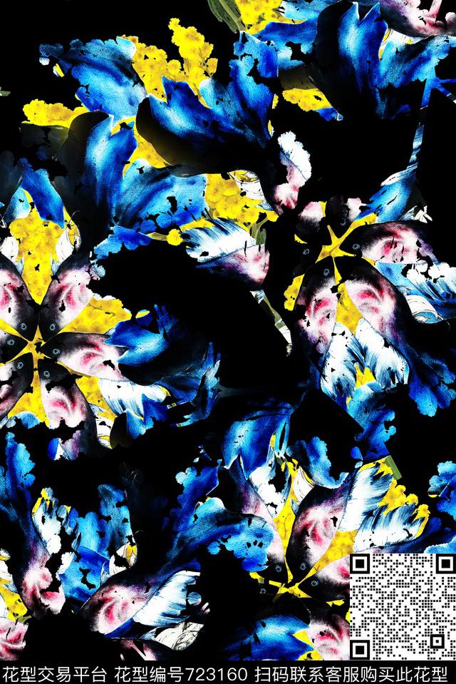 花卉女装鱼数码印花华亿平台下载（图片编号: 723160） - 瓦栏（Walan）