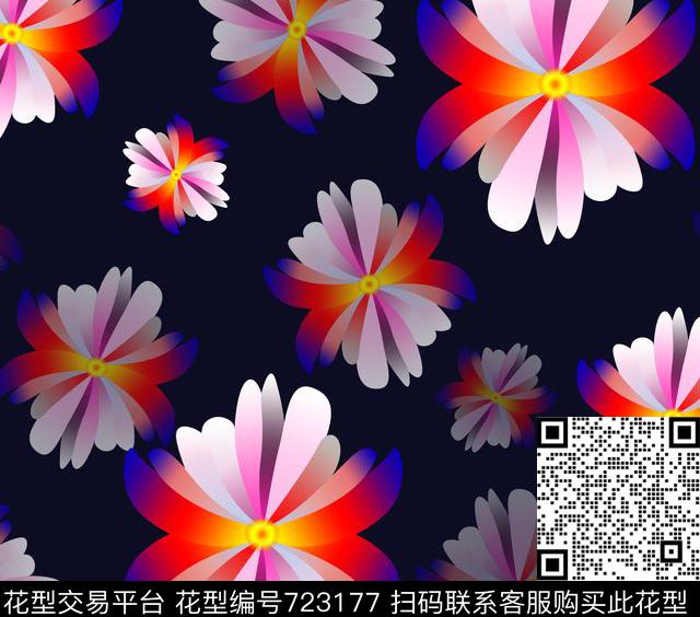 乱花小碎花大花数码印花华亿平台下载（图片编号: 723177） - 瓦栏（Walan）