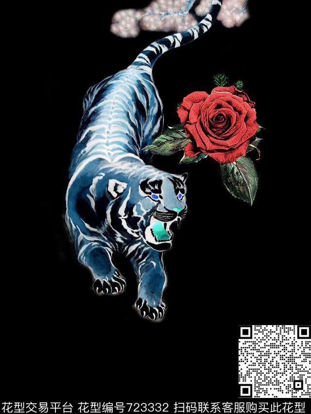 男装T桖胸花潮流男装夹克外套数码印花华亿平台下载（图片编号: 723332） - 瓦栏（Walan）