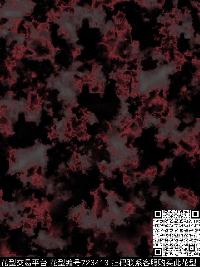 抽象时尚几何数码印花华亿平台下载（图片编号: 723413） - 瓦栏（Walan）