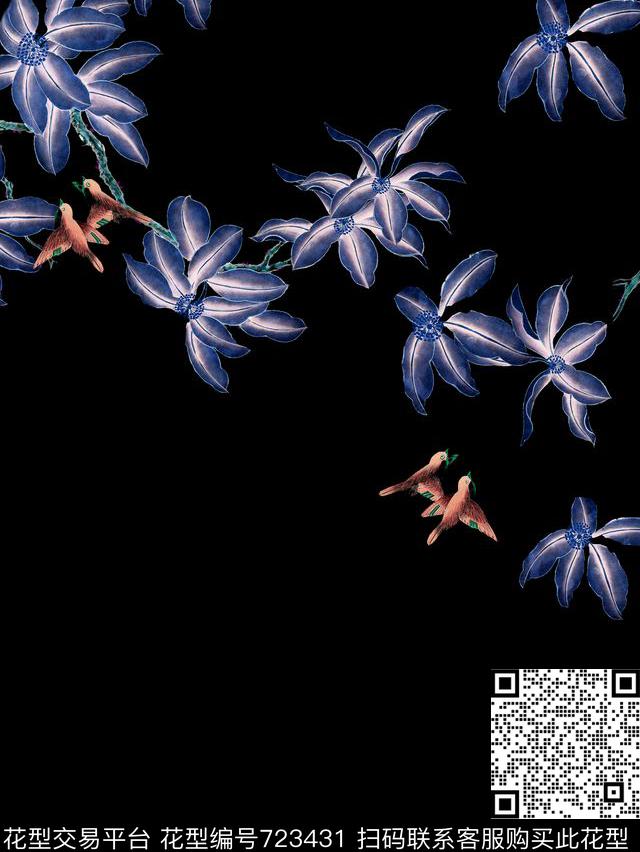 男装T桖胸花风衣外套夹克外套数码印花华亿平台下载（图片编号: 723431） - 瓦栏（Walan）