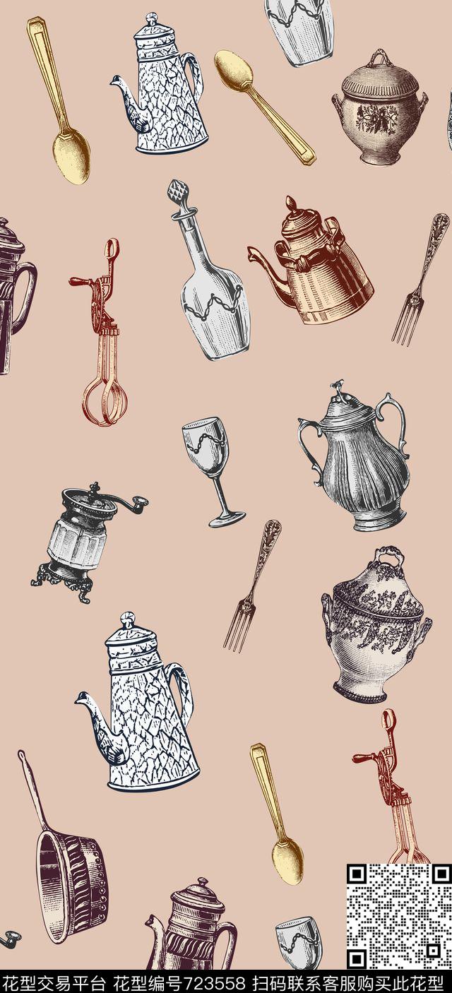 DOLCE&GABBANA杜嘉班纳2017春夏秀场吃货瓦罐汤匙之类神马的传统印花华亿平台下载（图片编号: 723558） - 瓦栏（Walan）