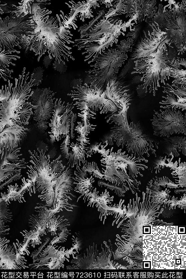 抽象男装水彩数码印花华亿平台下载（图片编号: 723610） - 瓦栏（Walan）