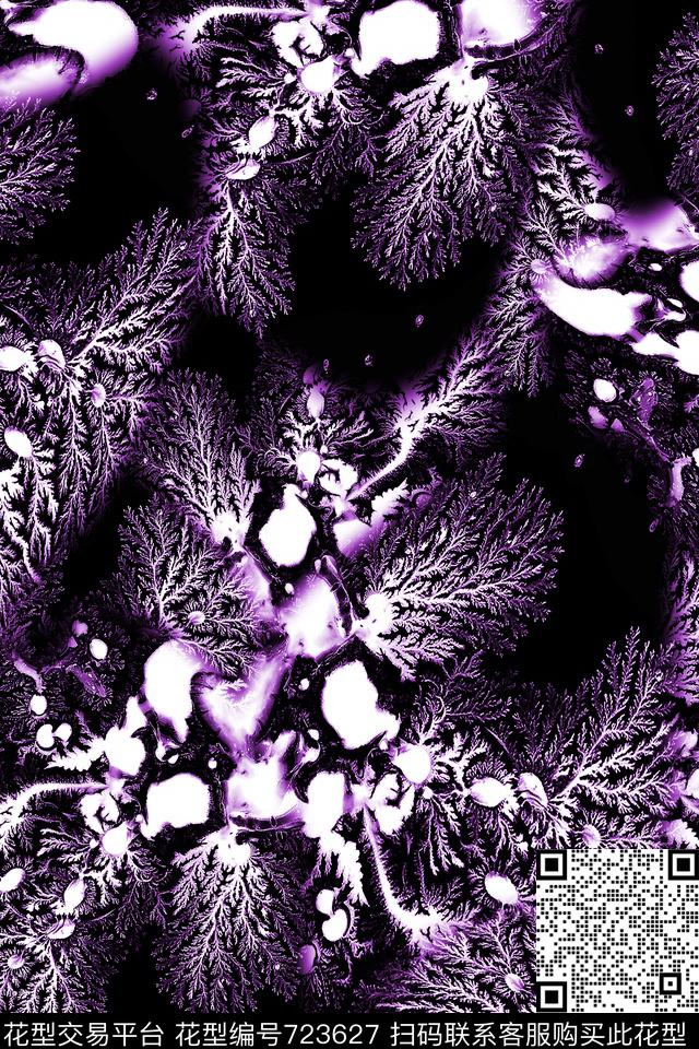 抽象男装水彩数码印花华亿平台下载（图片编号: 723627） - 瓦栏（Walan）