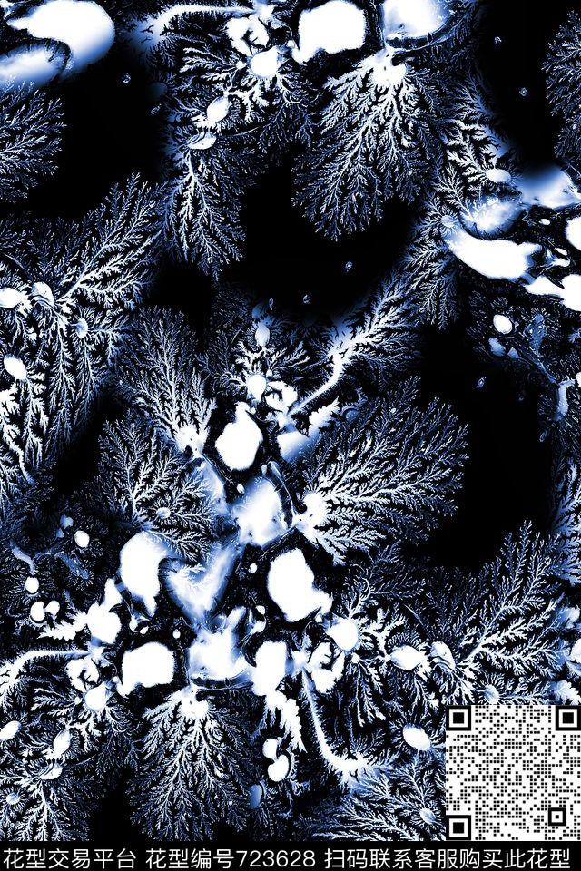 抽象男装水彩数码印花华亿平台下载（图片编号: 723628） - 瓦栏（Walan）