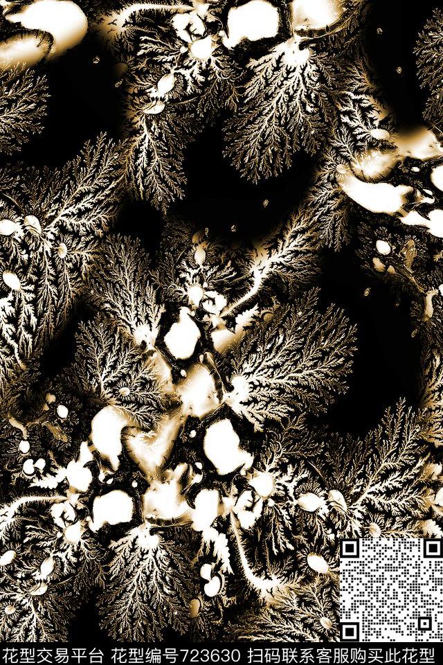 抽象男装水彩数码印花华亿平台下载（图片编号: 723630） - 瓦栏（Walan）