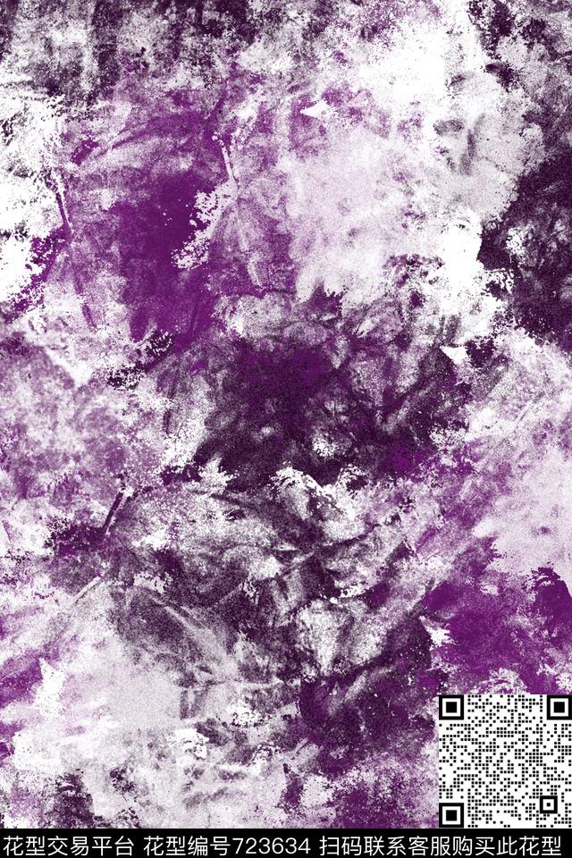 笔刷纹理笔触数码印花华亿平台下载（图片编号: 723634） - 瓦栏（Walan）