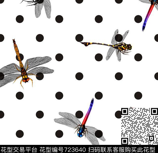 波点圆点昆虫数码印花华亿平台下载（图片编号: 723640） - 瓦栏（Walan）
