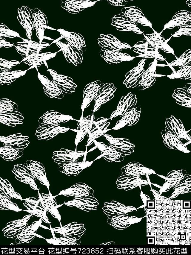 大花高端女装华亿平台笔刷传统印花华亿平台下载（图片编号: 723652） - 瓦栏（Walan）