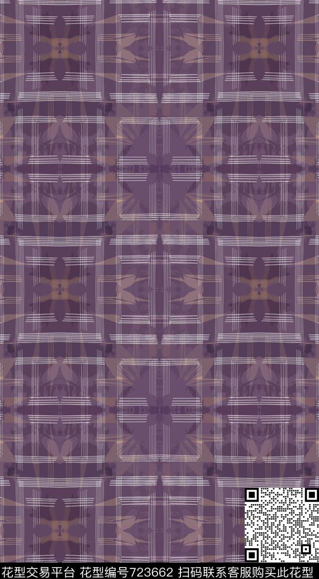 迷彩图案创意格子几何炫彩数码印花华亿平台下载（图片编号: 723662） - 瓦栏（Walan）