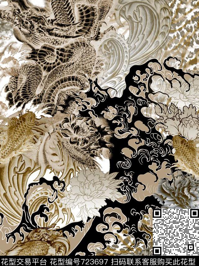 Chinesetattookoi数码印花华亿平台下载（图片编号: 723697） - 瓦栏（Walan）