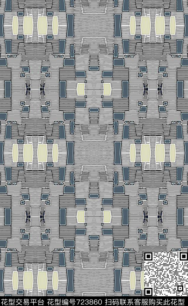 迷彩图案几何炫彩创意格子数码印花华亿平台下载（图片编号: 723860） - 瓦栏（Walan）