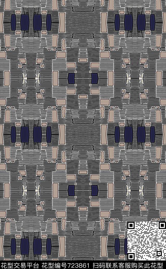 迷彩图案几何炫彩创意格子数码印花华亿平台下载（图片编号: 723861） - 瓦栏（Walan）