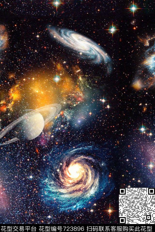 原始空间银河系太空探索土星星云数码印花华亿平台下载（图片编号: 723896） - 瓦栏（Walan）