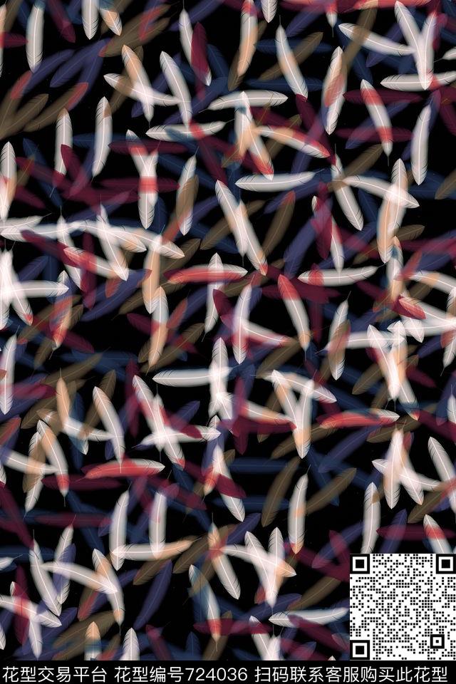 潮流时尚迷彩服梦幻传统印花华亿平台下载（图片编号: 724036） - 瓦栏（Walan）