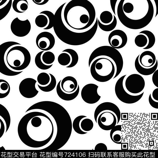 不规则几何圆点几何传统印花华亿平台下载（图片编号: 724106） - 瓦栏（Walan）