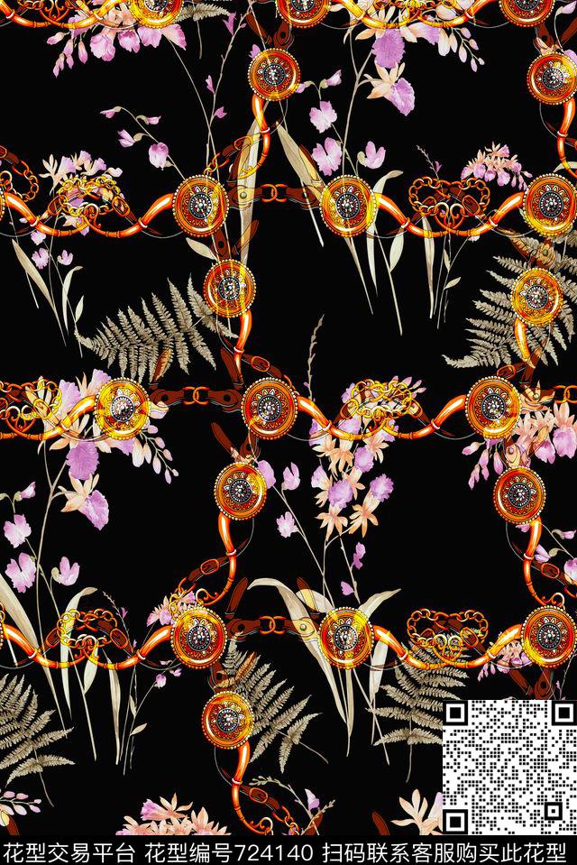 花卉零点--女装时尚传统印花华亿平台下载（图片编号: 724140） - 瓦栏（Walan）