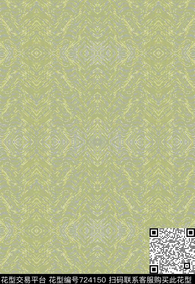 几何暗彩条纹混搭迷彩图案数码印花华亿平台下载（图片编号: 724150） - 瓦栏（Walan）