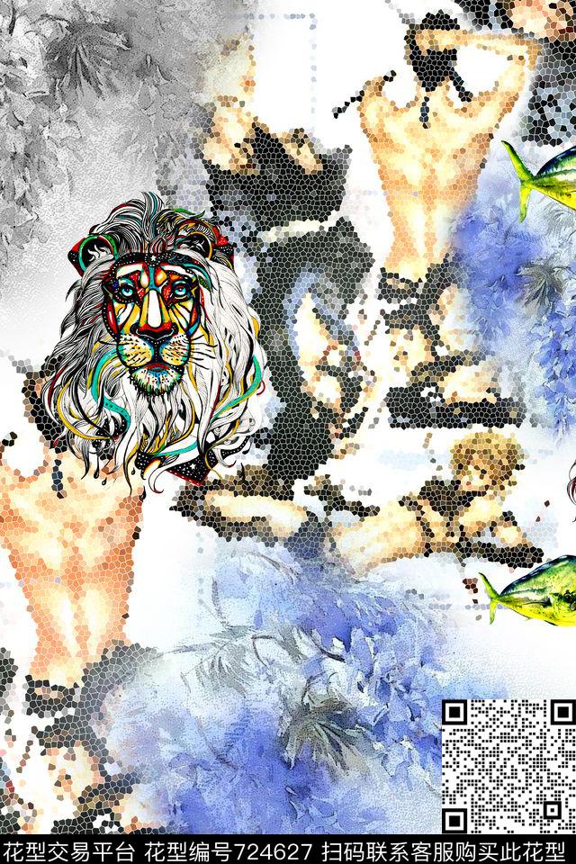 趣味绘画休闲数码印花华亿平台下载（图片编号: 724627） - 瓦栏（Walan）