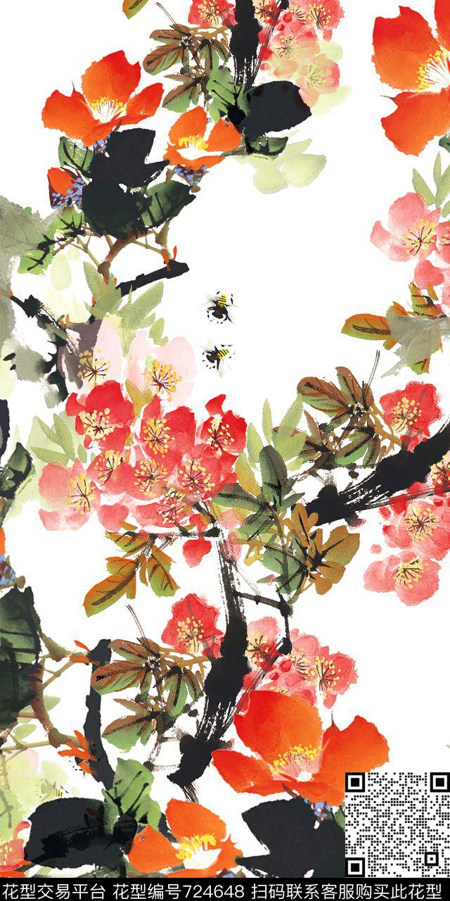 乱花花朵花卉数码印花华亿平台下载（图片编号: 724648） - 瓦栏（Walan）
