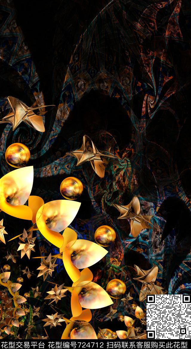 大花牡丹玫瑰数码印花华亿平台下载（图片编号: 724712） - 瓦栏（Walan）