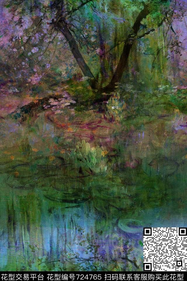 泼墨大理石复古数码印花华亿平台下载（图片编号: 724765） - 瓦栏（Walan）