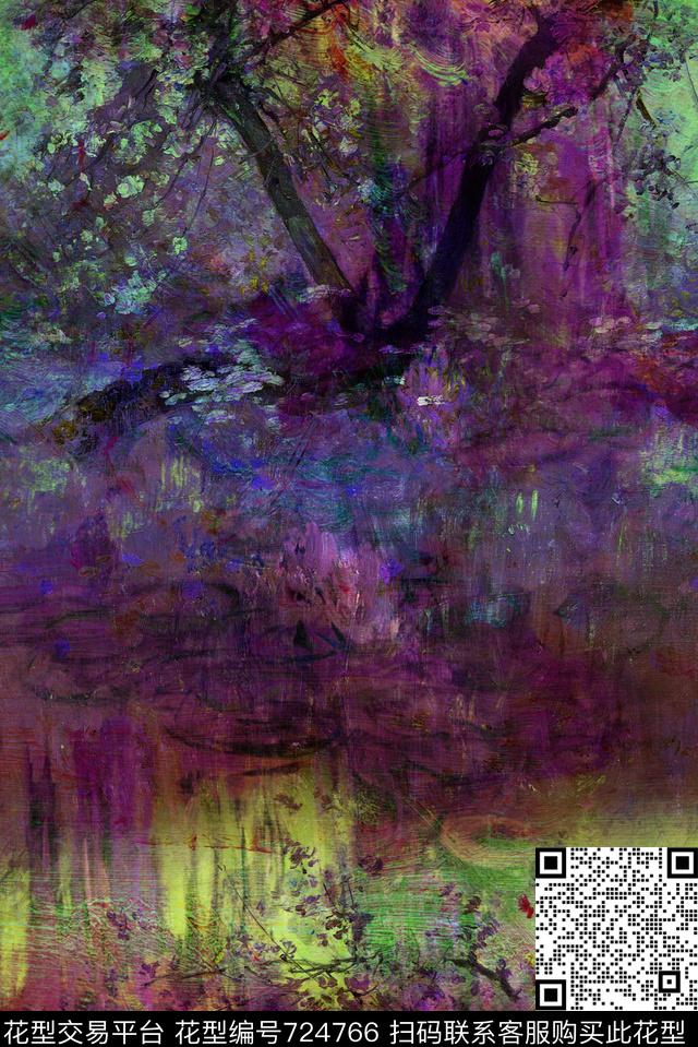 泼墨大理石复古数码印花华亿平台下载（图片编号: 724766） - 瓦栏（Walan）