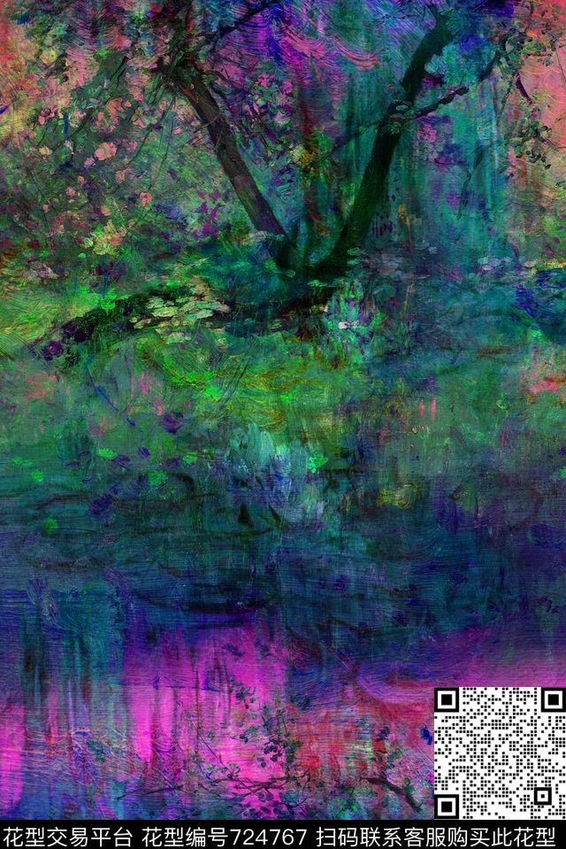 泼墨大理石复古数码印花华亿平台下载（图片编号: 724767） - 瓦栏（Walan）