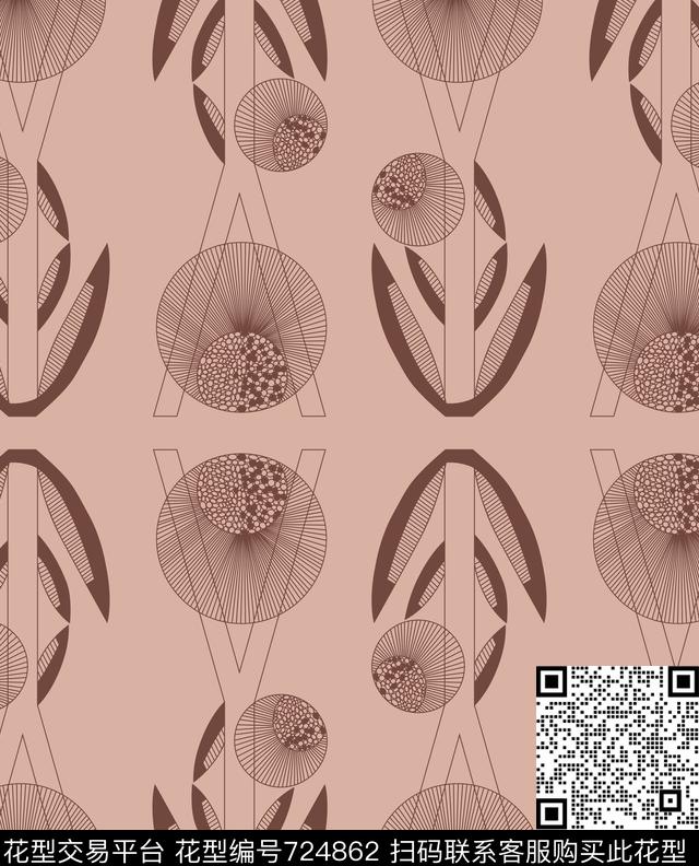 大花花卉家纺传统印花华亿平台下载（图片编号: 724862） - 瓦栏（Walan）