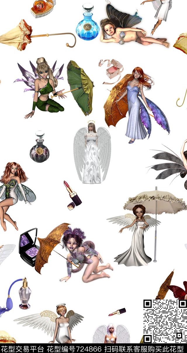 香水瓶口红眼睛数码印花华亿平台下载（图片编号: 724866） - 瓦栏（Walan）