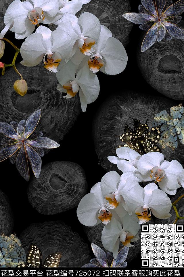 民族风花卉休闲数码印花华亿平台下载（图片编号: 725072） - 瓦栏（Walan）