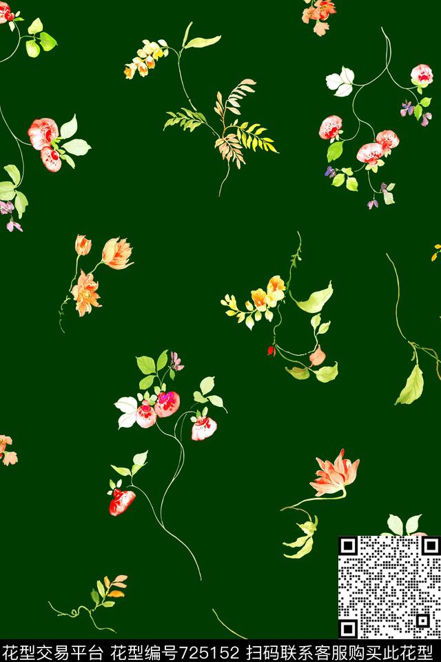 小清新数码印花小碎花数码印花华亿平台下载（图片编号: 725152） - 瓦栏（Walan）