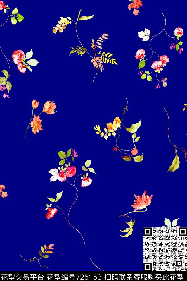 小清新数码印花小碎花数码印花华亿平台下载（图片编号: 725153） - 瓦栏（Walan）