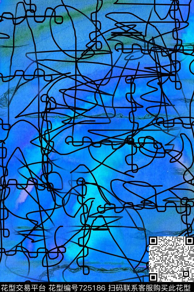 抽象数码印花华亿平台下载（图片编号: 725186） - 瓦栏（Walan）