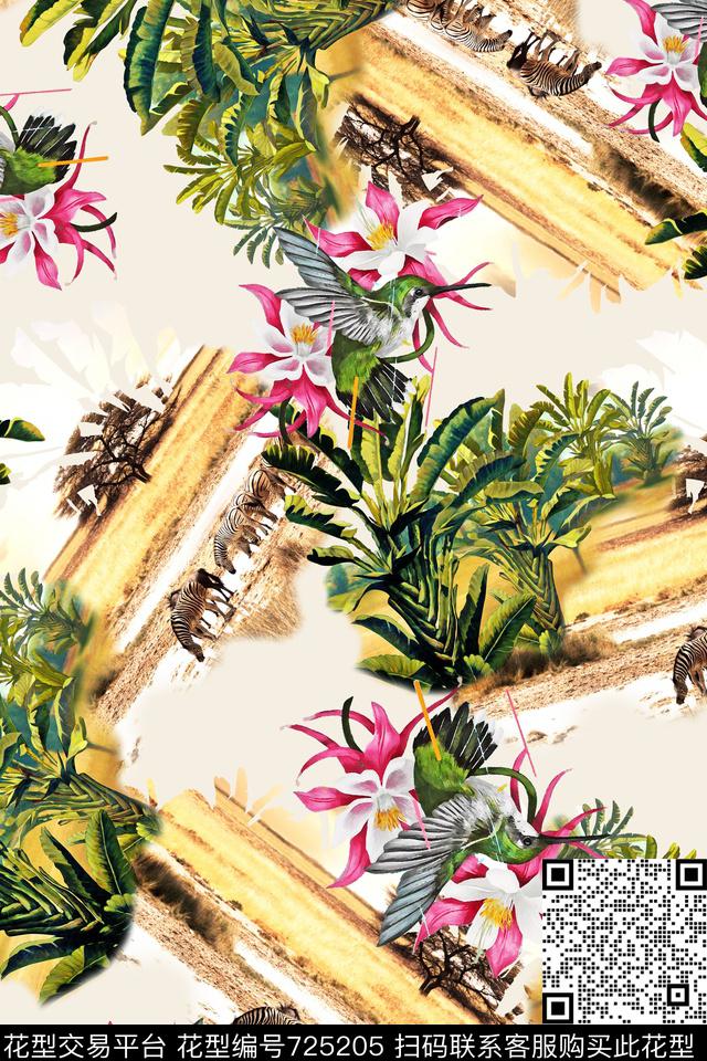 油画花卉动物数码印花华亿平台下载（图片编号: 725205） - 瓦栏（Walan）