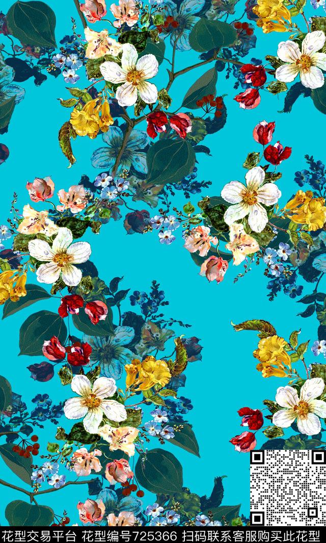 其它花卉女装数码印花华亿平台下载（图片编号: 725366） - 瓦栏（Walan）