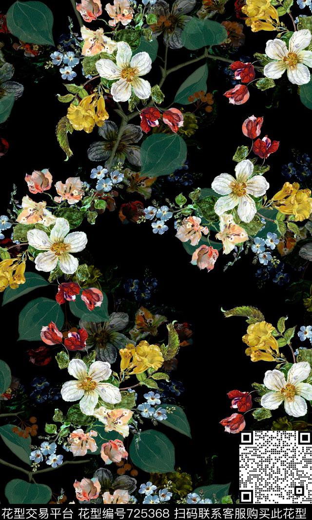 其它花卉女装数码印花华亿平台下载（图片编号: 725368） - 瓦栏（Walan）