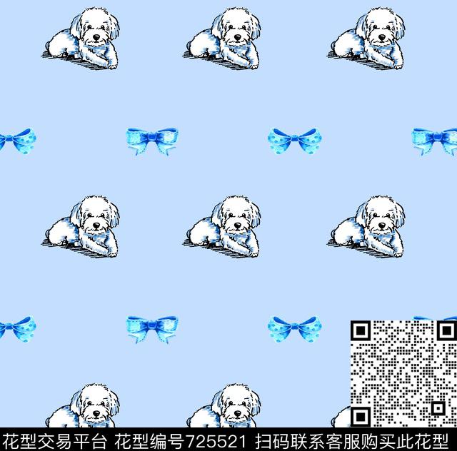 动物蝴蝶结卡通传统印花华亿平台下载（图片编号: 725521） - 瓦栏（Walan）