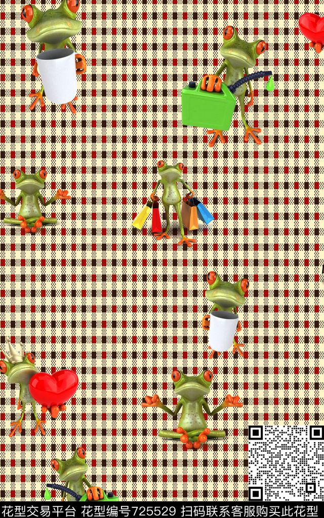 婴童卡通青蛙数码印花华亿平台下载（图片编号: 725529） - 瓦栏（Walan）