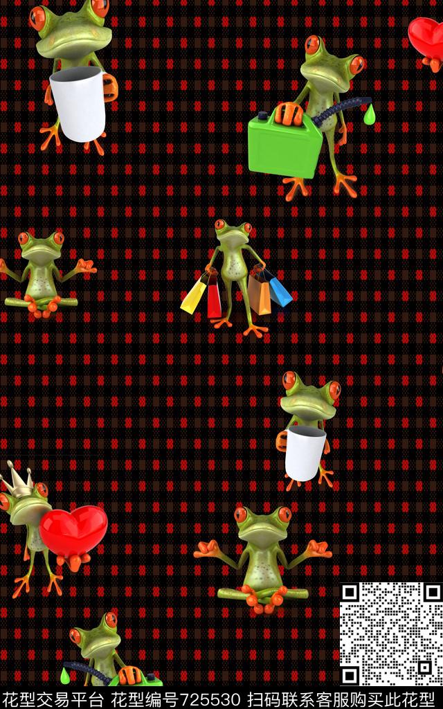 婴童卡通青蛙数码印花华亿平台下载（图片编号: 725530） - 瓦栏（Walan）