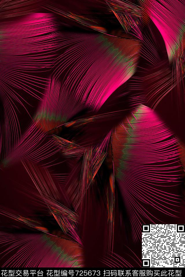 抽象线条光束数码印花华亿平台下载（图片编号: 725673） - 瓦栏（Walan）