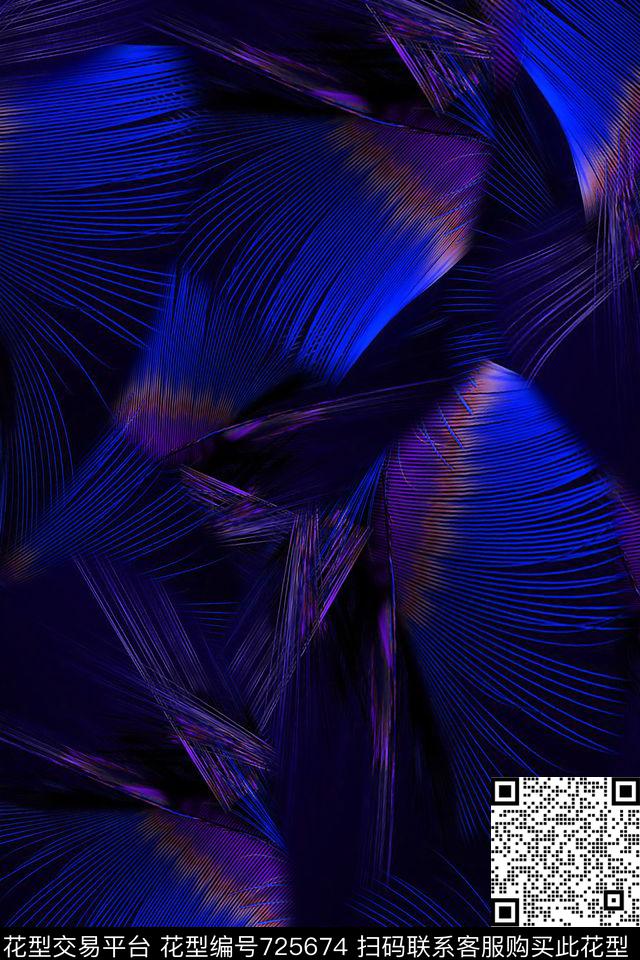 抽象线条光束数码印花华亿平台下载（图片编号: 725674） - 瓦栏（Walan）