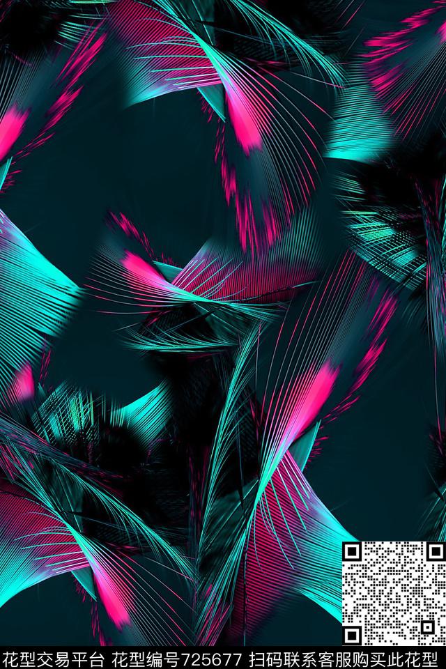 抽象线条光束数码印花华亿平台下载（图片编号: 725677） - 瓦栏（Walan）