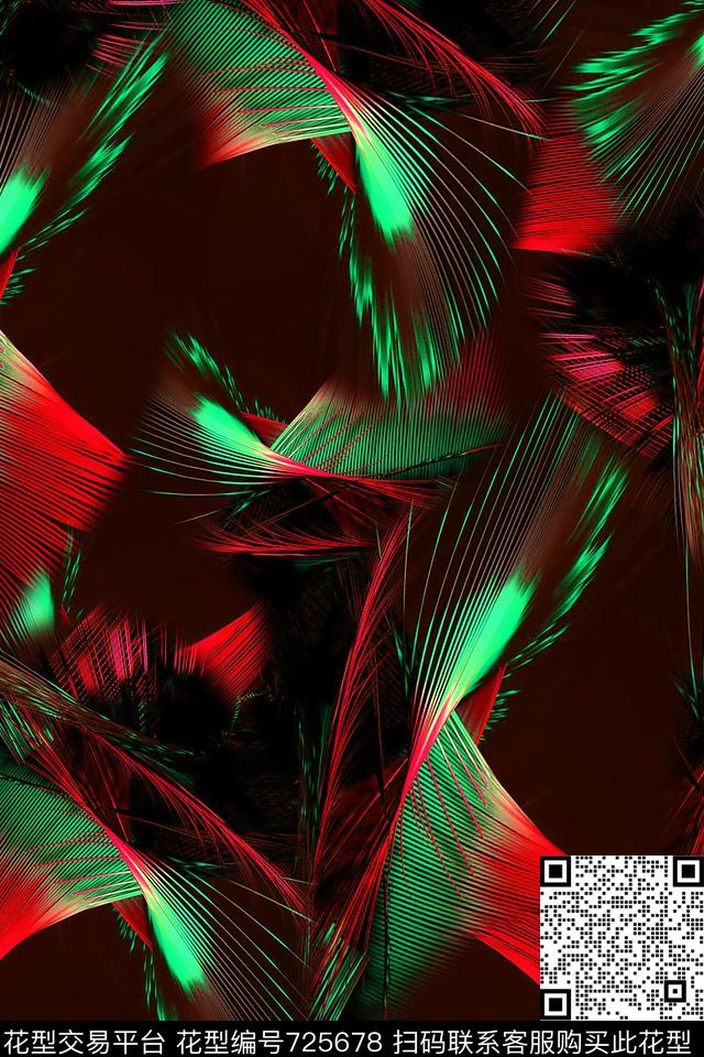 抽象线条光束数码印花华亿平台下载（图片编号: 725678） - 瓦栏（Walan）