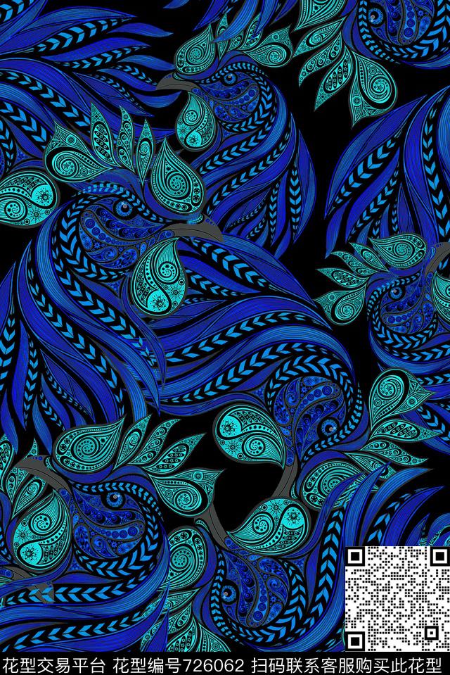 鸡佩斯丽民族风数码印花华亿平台下载（图片编号: 726062） - 瓦栏（Walan）