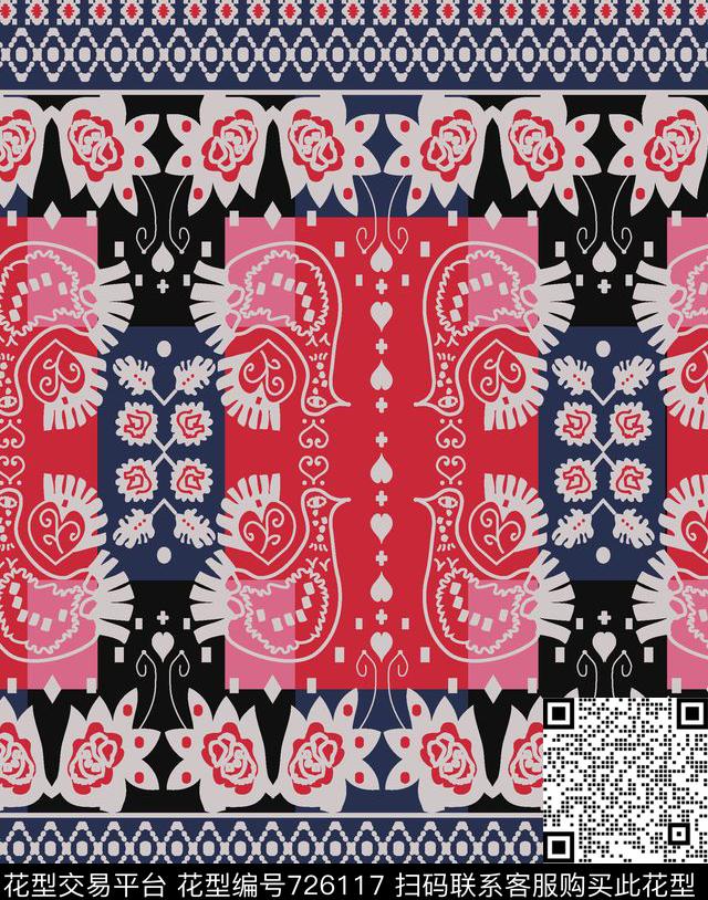 欧美欧式民族风传统印花华亿平台下载（图片编号: 726117） - 瓦栏（Walan）